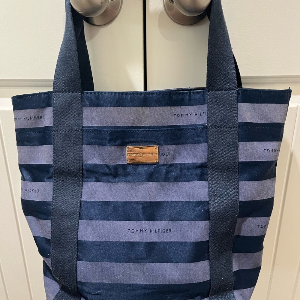 Tommy Hilfiger Navy and Red Bag